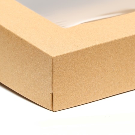 The box is folding, with a window, craft, 28 x 20 x 5 cm, set 10pcs.-2