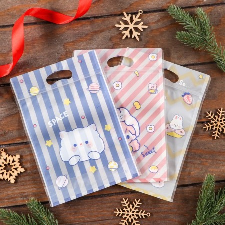 Zip-Lock package, "Korean style", 15.5*22+3.5cm mix-5