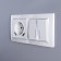 Frame for 2 posts WL03-FRAME-02, white color
