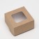 The box is folding, with a window, craft, 7 x 7 x 4 cm