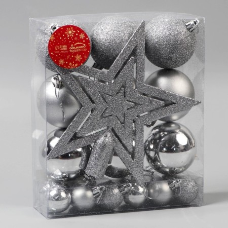 Set of jewelry plastic 22 pcs "Star evening" silver-1