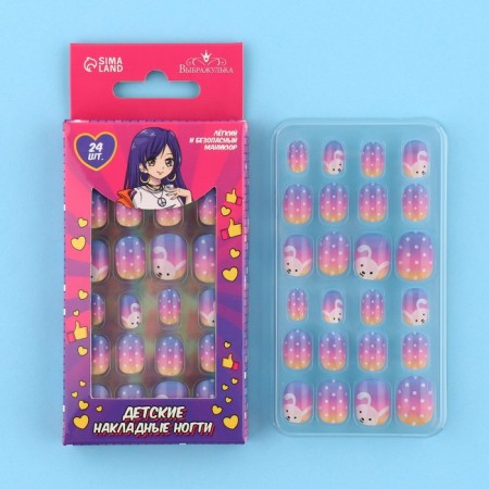 Children's false nails "Million Likes", 24 pcs-1