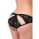 Erolanta lace panties with openwork cuts, black, size 46-48