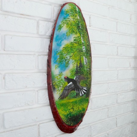 Panel on the spil "Summer. Glukhar", 52-56 cm, stone baby, vertical-1