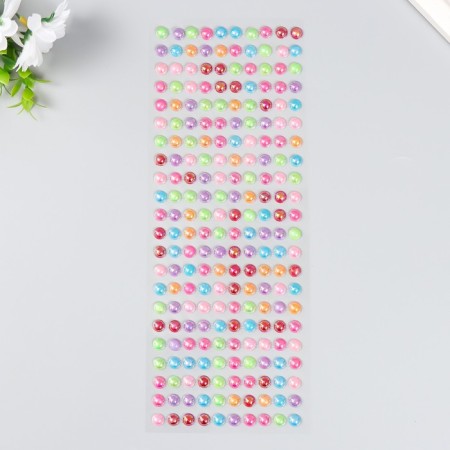 Stick plastic rhinestone "Half -dash pearl" d = 0.7 cm mix 10.7x32 cm-1