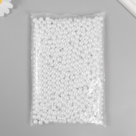 Set of beads "Pearls" d 8 mm, 250 grams, snow -white-2