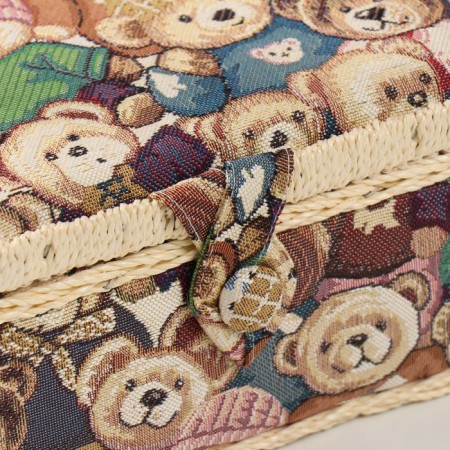 Casket for needlework "Plush cubs" 20x20x11 cm-1