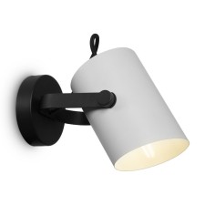 Wall lamp 25W, 1HE27, 19,4x10x10 cm, black and white