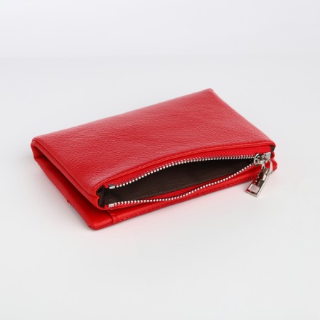 Women's wallet on magnet, red color-3