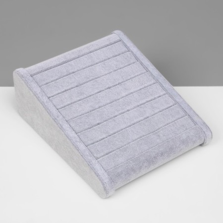Подставка под кольца горка, 9 полос, 23×19×8,5 см, цвет серый-2