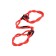 The shackles on the feet are rope, red, 95 cm