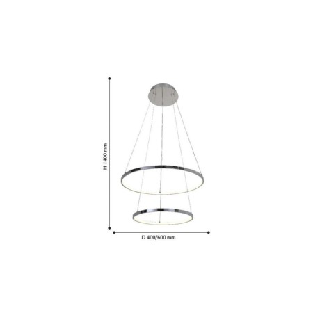Suspension chandelier Giro 400/600 mm, LED 54W-1