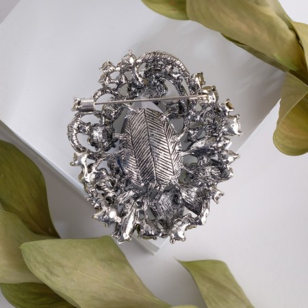 Brooch "Empress" Self -color, color in silver-1
