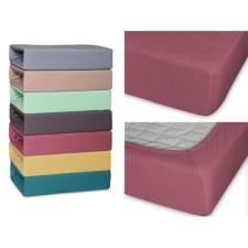 Простыня на резинке Cleo, трикотаж, размер 90x200x25 см, цвет марсала