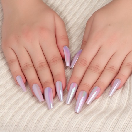 Poaling Paletteaps, 12 pcs, with adhesive plates, ballerina shape, purple-6
