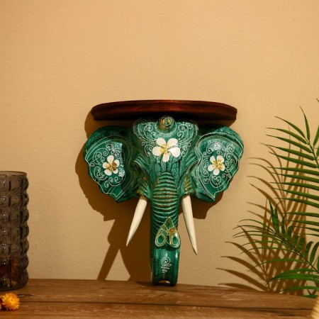 Panel wall "Elephant Head" Albezia 30x12x32 cm