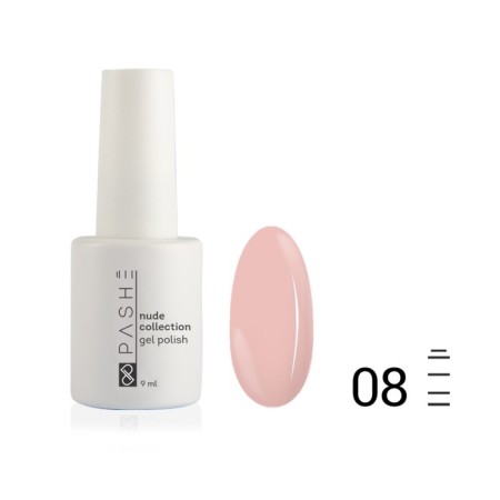 Pashe Nude Collection gel polish, No. 08 camouflage biscuit, 9 ml
