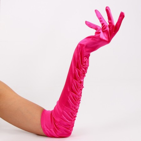 Carnival accessory - gloves with assembly, fuchsia color-2