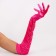 Carnival accessory - gloves with assembly, fuchsia color