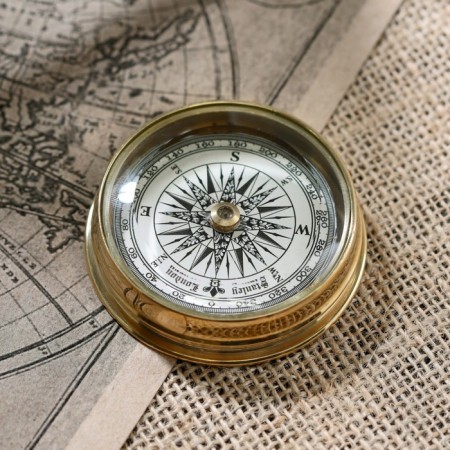 Compass "Mirage" brass 6x6x2 cm