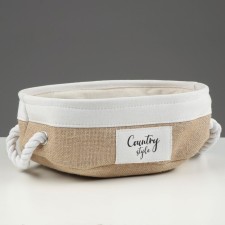 Stellah basket with Country Handles, 320 x 220 x 100 mm, beige
