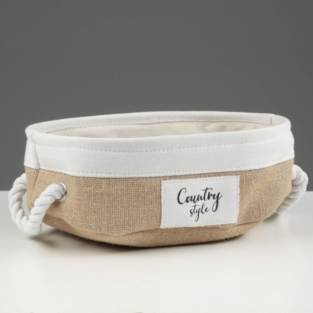 Stellah basket with Country Handles, 320 x 220 x 100 mm, beige