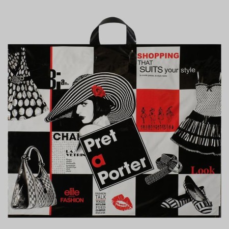 Package "Fashion", polyethylene with a loop pen, 60 x 50 cm, 70 μm