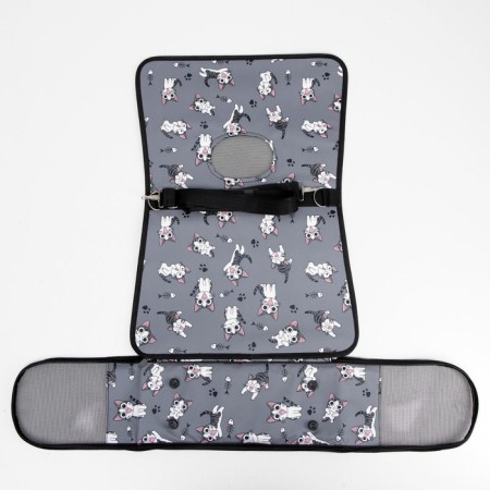 Bag - Animal Carrying "Playing Catets", gray, size S, 37.5 x 17 x 22 cm-6