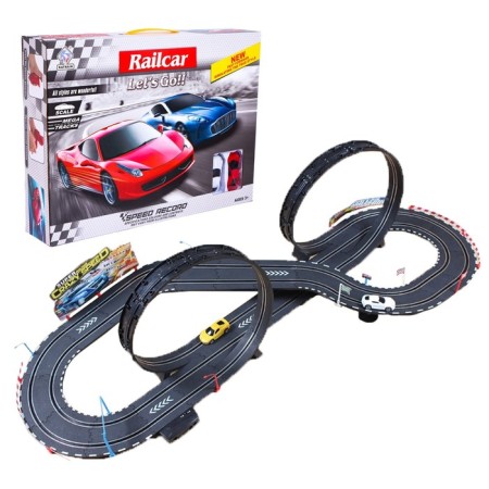 Auto traffic racing "Racing on Super Caras", 546 cm, with 2 cars, a remote control + manual generator, works from the network