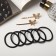 Hair set "Liora" (8 elastic bands, 2 invisibility 5 cm) butterflies, black-golden