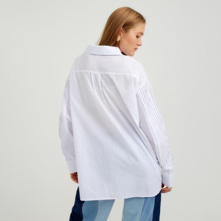 Women's shirt Minaku: Casual Collection Color White, Rr. 44-3