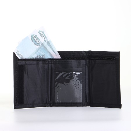 Children's wallet on Velcro "chosen", black color-4