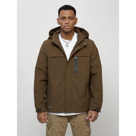Male spring jacket, size 48, brown color-4
