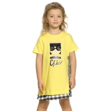 Dress for girls, height 98 cm, yellow color