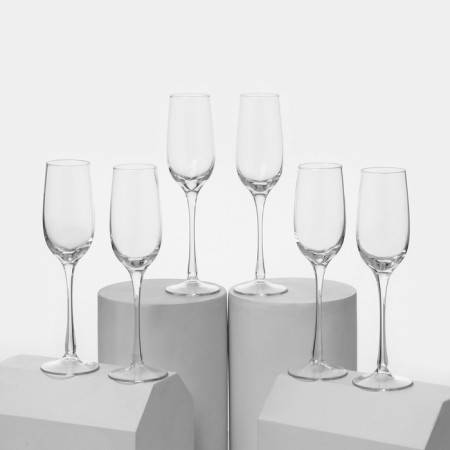 Set of glass glasses, 180 ml