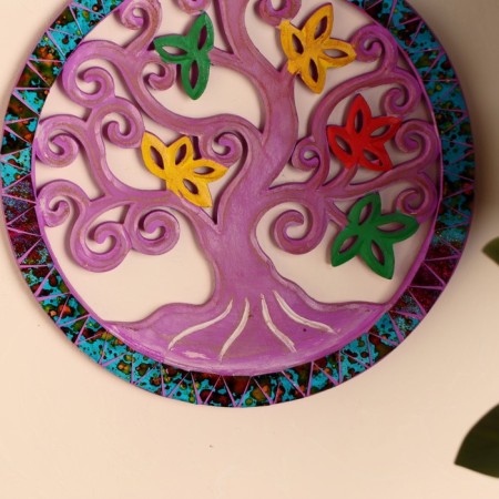 Panel wall "Tree of life" wood, glass 30 cm-2