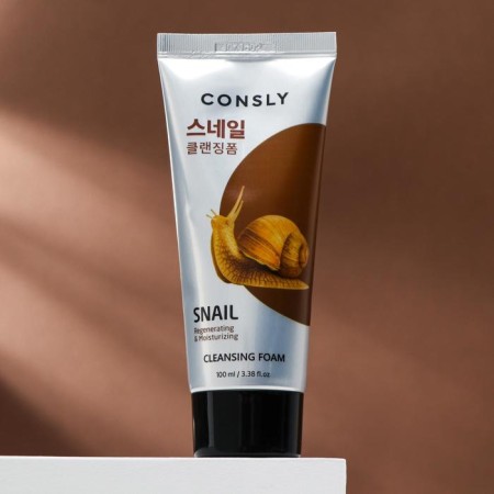 Restoring creamy foam for washing Consly with a snail mucin, 100 ml-2