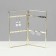 Steaches for earrings, 2 sections, 2 rows, 16 × 20 × 2 cm, gold color