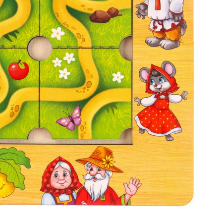 Didactic games and materials of the puzzle "Make a track", Russian folk tales-3