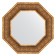 Mirror in the baguette frame, bronze monogram 101 mm, 59.4x59.4 cm