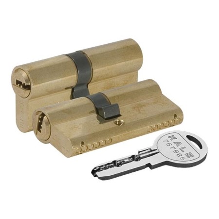 Kale 164 Sn/90, 30x10x50 mm cylinder mechanism, 5 keys, blister, brass color