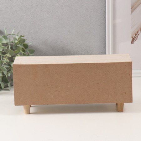 Casket wood 3 boxes "chest of drawers. Different textures" 11x18x12 cm-3