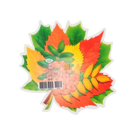 Decoration on the adhesive tape "Autumn Bouquet" Red, Green, 18x18 cm-1
