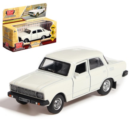 Metal machine "Moskvich - 2140SL", inertia, 12.5 cm, white