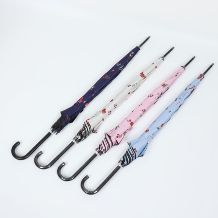 Umbrella - a semiautomatic “cherry” cane, Eponge, 8 spokes, r = 51 cm, color mix-3