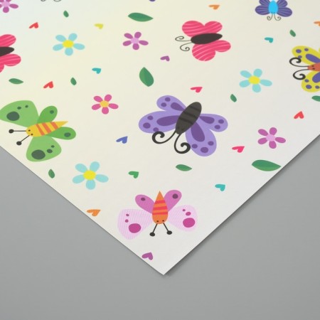 Scrapbooking Paper "Blobochki Garden" density 180 grams set 5 pcs 30.5x32 cm-2