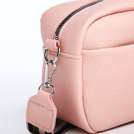 Bag Cross-Bodi with a zipper, pink color-3