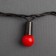 Garland “thread” 20 m with nozzles “balls 1.5 cm”, IP44, dark thread, 200 LED, red glow, 8 modes, 220 V