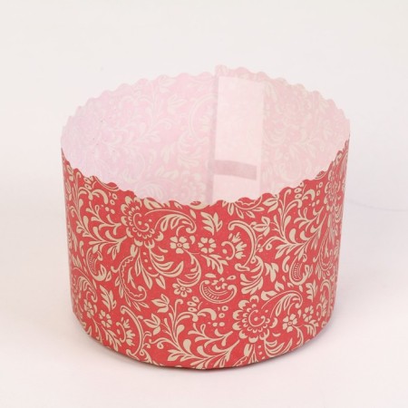 Paper forms for cupcake, muffins and cake "Flora Red" 124x90 mm (packing 1200 pcs)-1