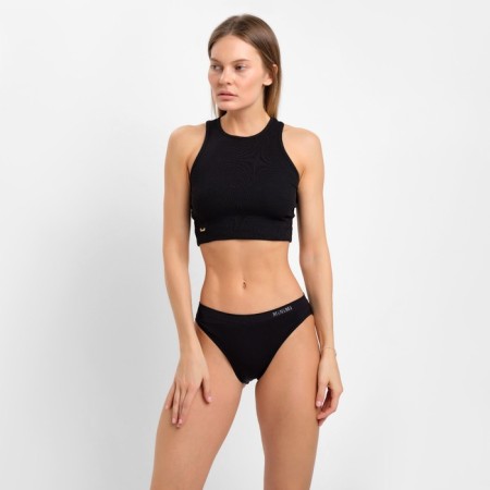 Panties female slips, black color (nero), size 48-50 (l/xl)-2